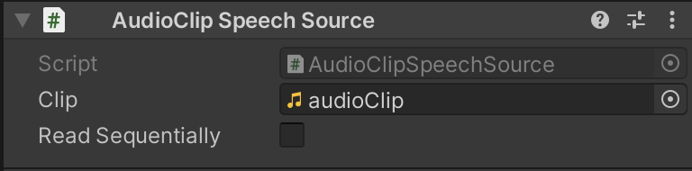 Audioclip speech source