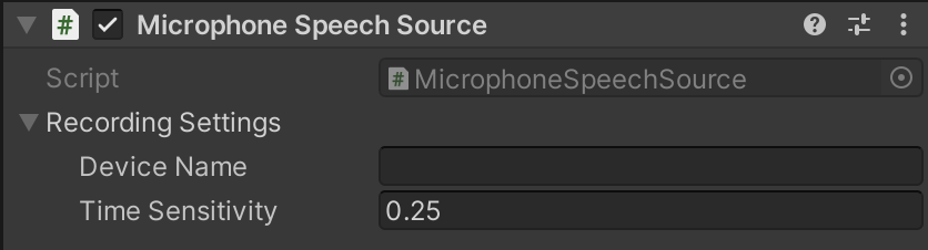 Microphone speech source