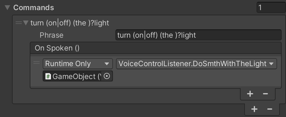 Voice Control Regex